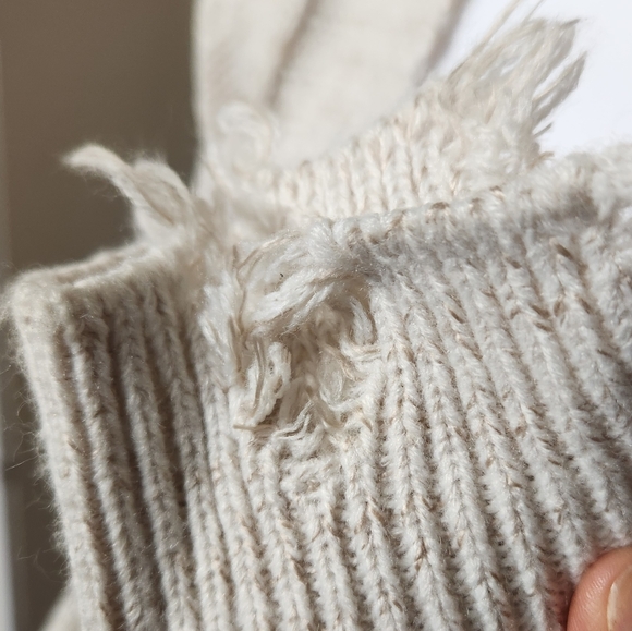 Sugar Moon Size Large Cozy Button Up Knit Cardigan Sweater Boho shark bite hem - Picture 4 of 5